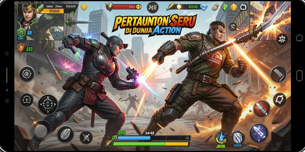 Tangkapan layar dari pertarungan seru di 3446.