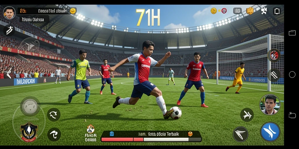 Gameplay menarik dalam 71H dengan aksi sepak bola seru.