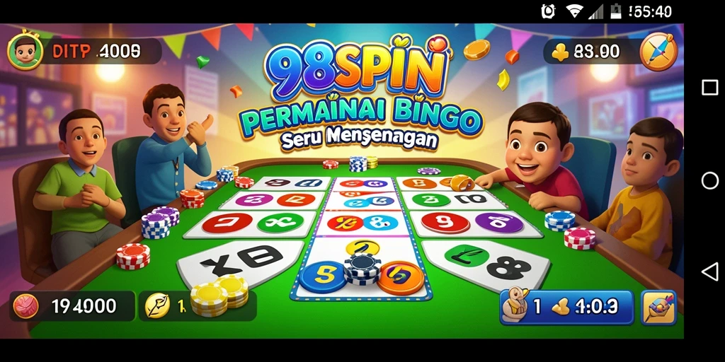 Tampilan seru gameplay Bingo di 98SPIN dengan berbagai mode.