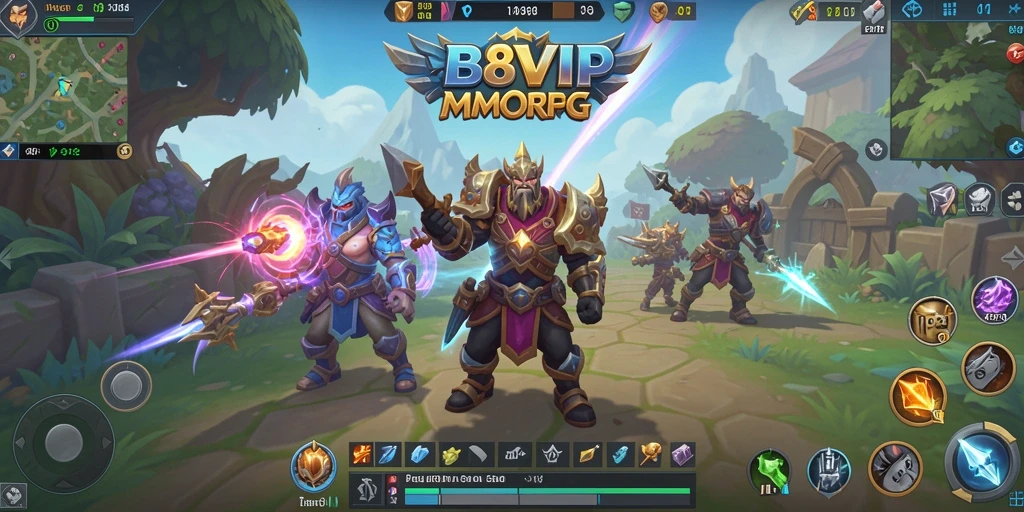 Tampilan gameplay seru di dunia MMORPG yang luas.