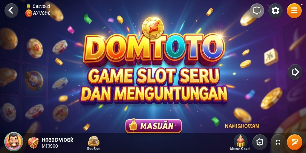 Tampilan gameplay menarik dari DOMTOTO yang penuh warna dan efek visual.