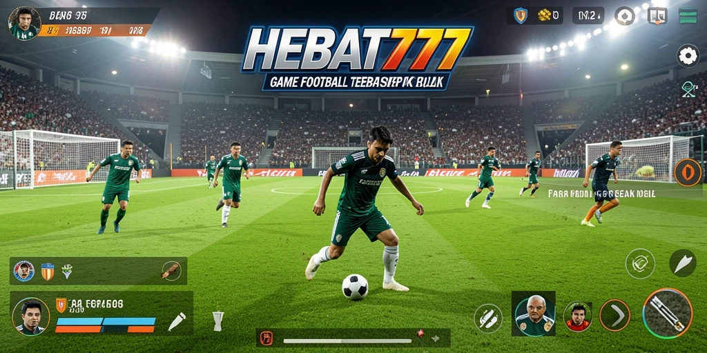 Screenshot gameplay HEBAT777 menampilkan aksi seru sepak bola.