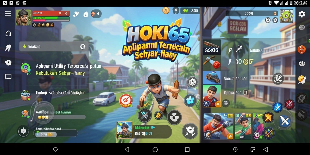 Tampilan antarmuka utama HOKI65 dengan fitur-fitur Utility.