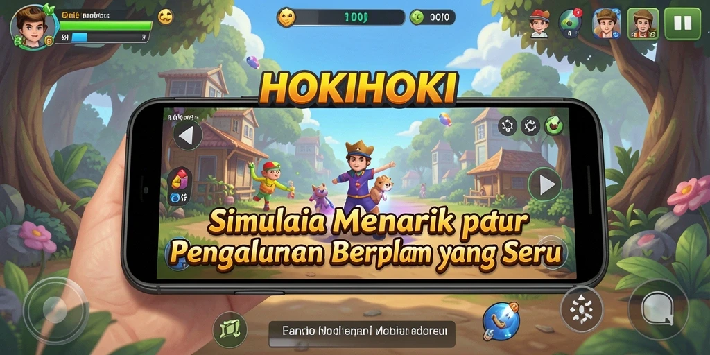 Tampilan gameplay HOKIHOKI yang menarik dan menyenangkan.