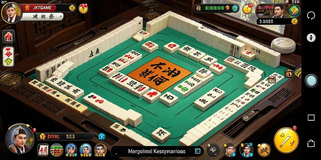 Screenshot menunjukkan gameplay seru dalam JKTGAME Mahjong.