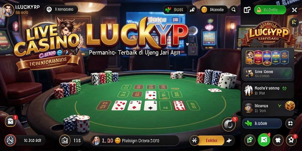 Tampilan gameplay Live Casino yang interaktif dan mendebarkan.