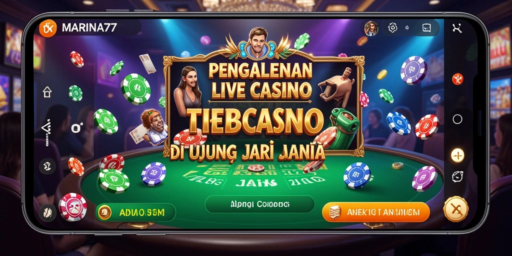 Tampilan gameplay Live Casino yang mendebarkan di MARINA77.