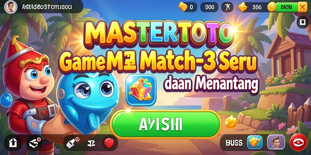 Tangkapan layar gameplay MASTERTOTO menampilkan momen seru mencocokkan objek.
