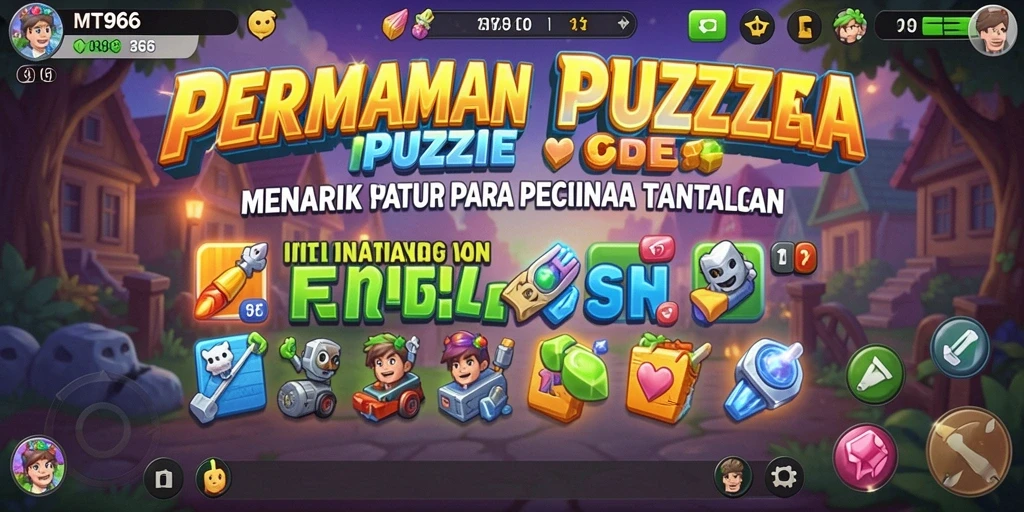 Tampilan gameplay MT966 dengan berbagai puzzle menarik.