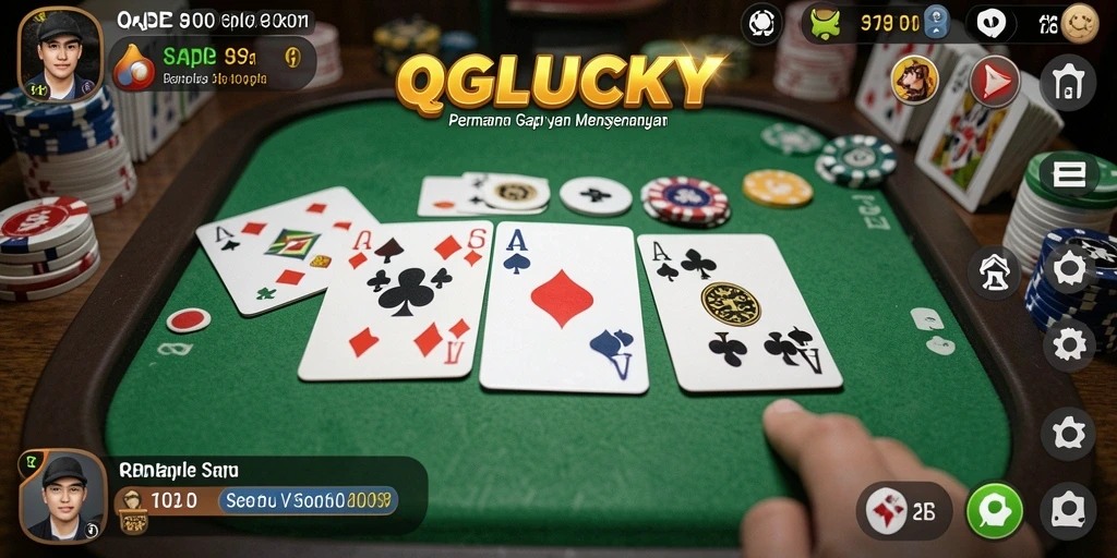 Tampilan gameplay seru dan interaktif dari QGLUCKY.