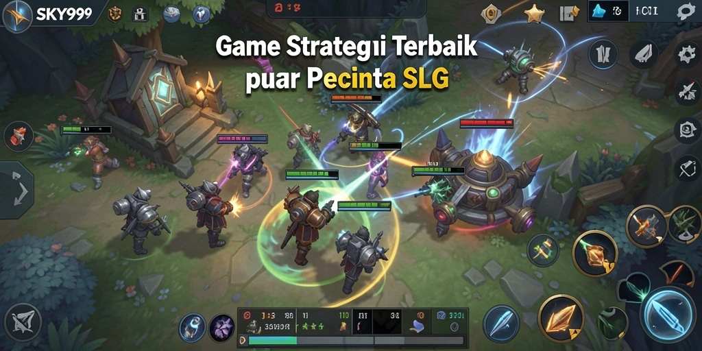 Tampilan screenshot utama SKY99 menampilkan pertempuran strategis yang seru.