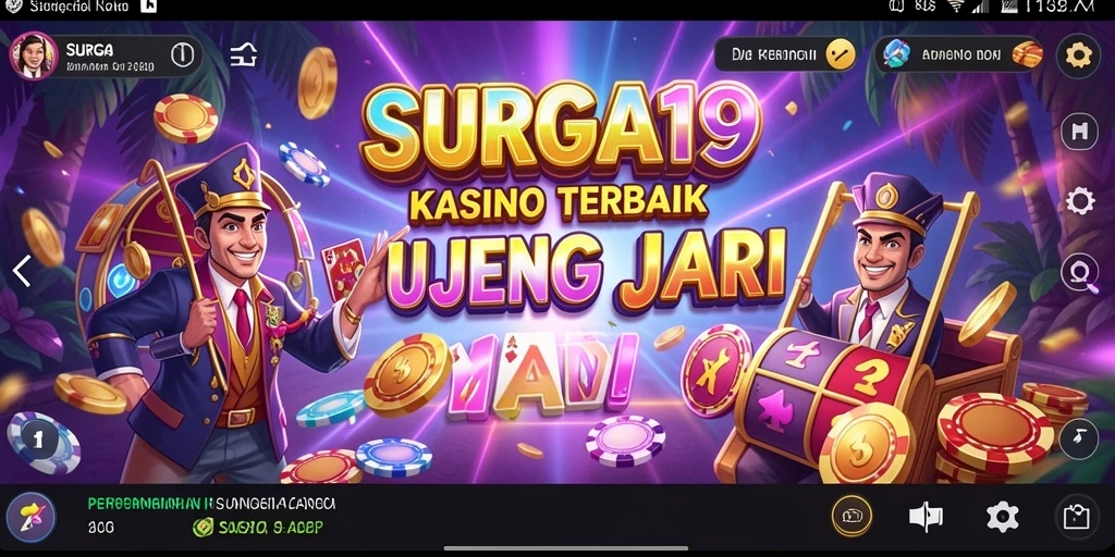 Tampilan gameplay seru dari SURGA19 yang menampilkan permainan Kasino yang mendebarkan.