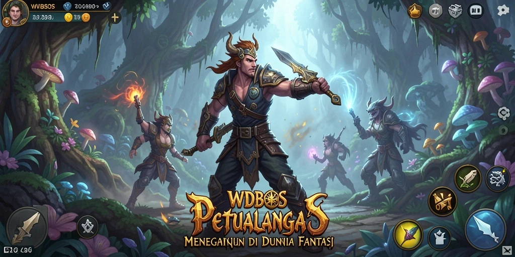 Tampilan gameplay menegangkan di dunia fantasi WDBOS.