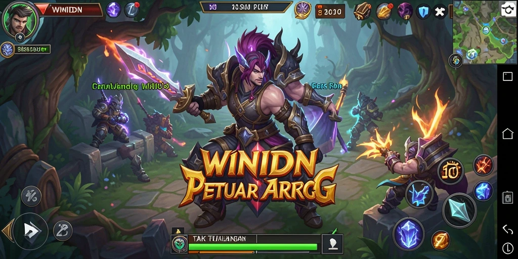 Tampilan utama gameplay WINIDN dalam dunia ARPG yang memukau.
